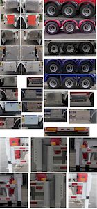 Tonghua  THT9406GRYE Aluminum alloy flammable liquid tank transport semi-trailer