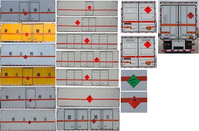 Jiangte brand automobiles JDF5180XRQB6 Flammable gas box transport vehicle