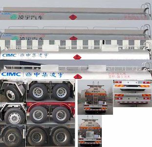 Lingyu  CLY5320GRYB Aluminum alloy flammable liquid tank transport vehicle