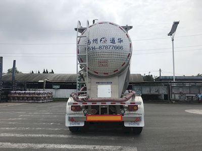 Tonghua  THT9402GFLC Aluminum alloy medium density powder material transportation semi-trailer