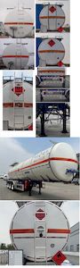 Tonghua  THT9408GRYE Flammable liquid tank transport semi-trailer