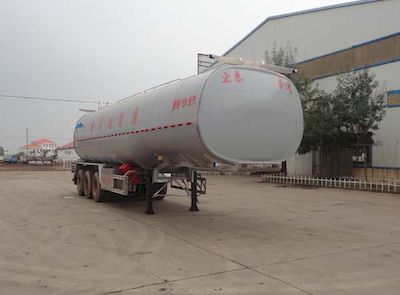 Zhengkang Hongtai brand automobiles HHT9402GSY Aluminum alloy edible oil transportation semi-trailer