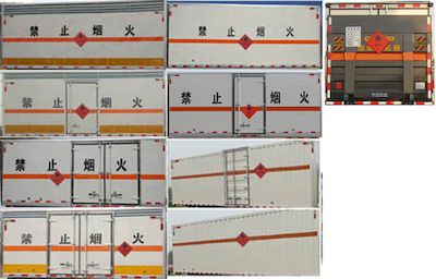 Jiangte brand automobiles JDF5040XRQE5 Flammable gas box transport vehicle