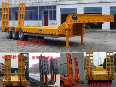 Huilian Automobile HLC9360TDP Low flatbed semi-trailer