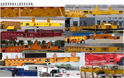 Zhongshun Guangxin brand automobiles HGX9350TJZ Container transport semi-trailer