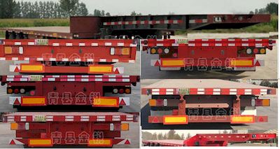 Jirui brand automobiles LJY9400TDP Low flatbed semi-trailer