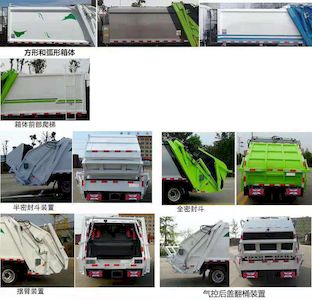 Chinese license plate cars TEG5080ZYS6DFNG1D Compressed garbage truck