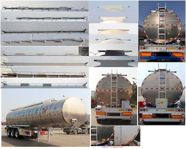 Kaile  AKL9406GYSA Aluminum alloy liquid food transportation semi-trailer