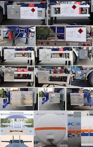 Lingyu  CLY9405GRY38 Flammable liquid tank transport semi-trailer