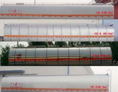 Changhua  HCH9401GRYA Aluminum alloy flammable liquid tank transport semi-trailer