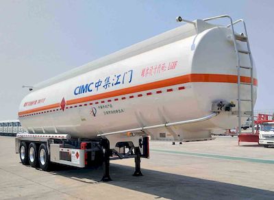 CIMC ZJV9400GRYJM Aluminum alloy flammable liquid tank transport semi-trailer