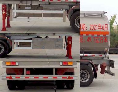 Chufei  CLQ9400GYYBA Aluminum alloy oil transport semi-trailer