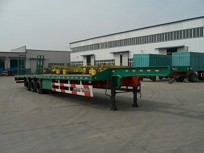 Juwang  ZJW9380TDP Low flatbed semi-trailer