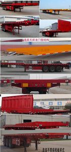 Hongyuda  WMH9401ZZXP Flat dump semi-trailer