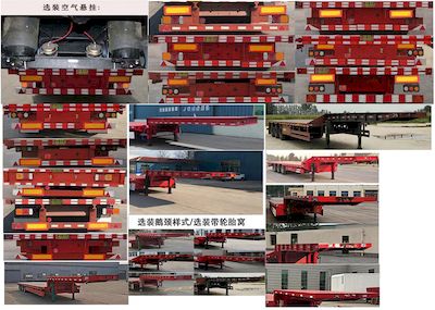 Xinyongcheng brand automobiles YJH9405TDP Low flatbed semi-trailer