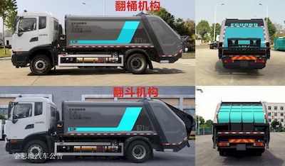 Hejia  HJK5180ZYS6DFNG Compressed garbage truck