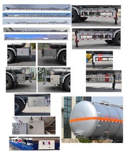 Jinbi  PJQ9400GRYA Flammable liquid tank transport semi-trailer