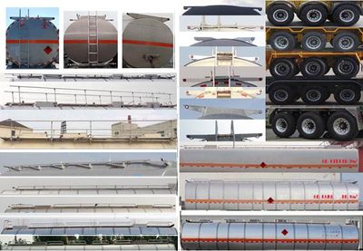 Jinbi  PJQ9400GRYA Flammable liquid tank transport semi-trailer