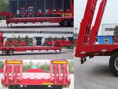 Guoshi Huabang brand automobiles XHB9402TDP Low flatbed semi-trailer