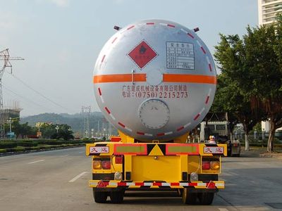 Jiuyuan  KP9406GYQSD Semi trailer for liquefied gas transportation