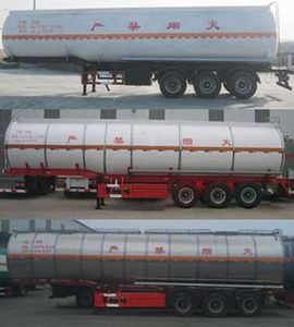 Huachang brand automobiles QDJ9405GHYA Chemical liquid transportation semi-trailer