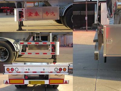 Zhengkang Hongtai brand automobiles HHT9407GRYC Aluminum alloy flammable liquid tank transport semi-trailer