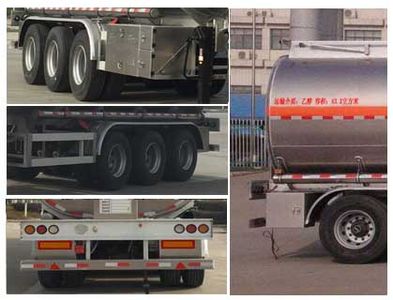 Chufei  CLQ9400GRYBA Aluminum alloy flammable liquid tank transport semi-trailer