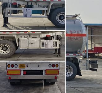 Chufei  CLQ9400GRYBA Aluminum alloy flammable liquid tank transport semi-trailer