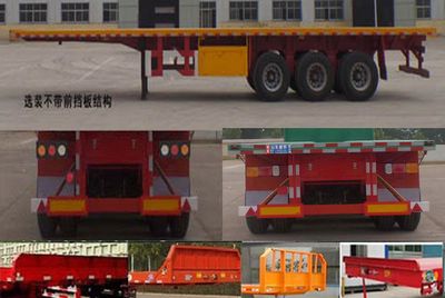 Junhua Xing brand automobiles LJH9402TPB Flat transport semi-trailer