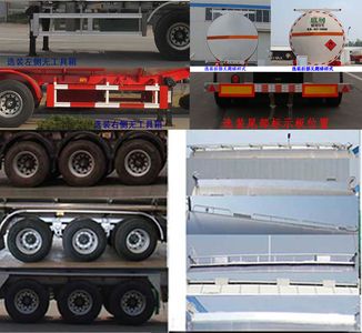 Shengrun  SKW9400GRYL Aluminum alloy flammable liquid tank transport semi-trailer