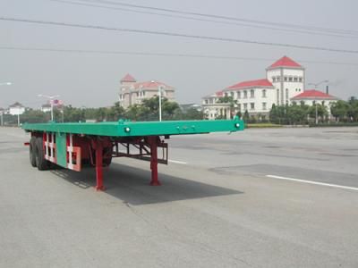 Zhongqi brand automobiles ZQZ9330TJZP Container flatbed semi-trailer