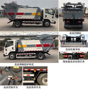 China National Automobile Corporation ZQZ5089ZYSJ16 Compressed garbage truck