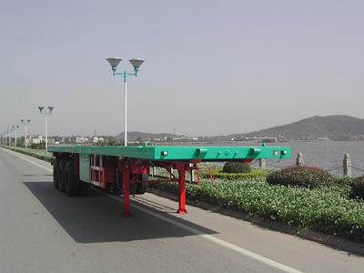 Zhongqi brand automobiles ZQZ9400TJZP Container flatbed semi-trailer