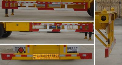 Yazhong Vehicle License Plate Automobile WPZ9407TJZ Container transport semi-trailer