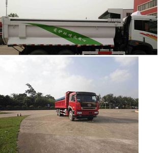 Jiefang Automobile CA3256P2K2T1NE5A80 Flat head liquefied natural gas dump truck