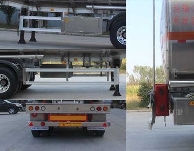 Tongyada  CTY9403GYYA Aluminum alloy oil transport semi-trailer