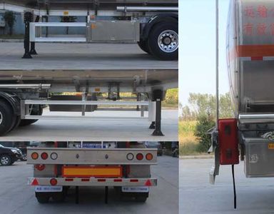 Tongyada  CTY9403GYYA Aluminum alloy oil transport semi-trailer