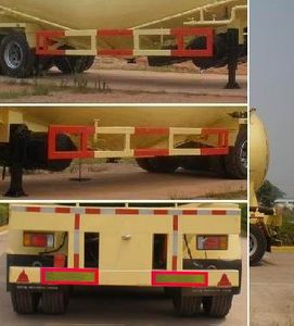 Minjiang brand automobiles YZQ9400GFL Medium density powder material transportation semi-trailer