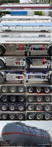 Lingyu  CLY9405GRYA Flammable liquid tank transport semi-trailer