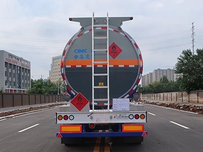 Lingyu  CLY9405GRYA Flammable liquid tank transport semi-trailer