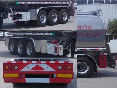 Cheng Liwei  CLW9400GSYLV Aluminum alloy edible oil transportation semi-trailer