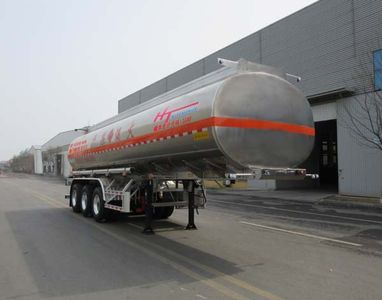 Jining Hongtai brand automobiles NHT9406GRY Aluminum alloy flammable liquid tank transport semi-trailer