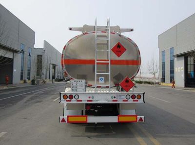 Jining Hongtai brand automobiles NHT9406GRY Aluminum alloy flammable liquid tank transport semi-trailer