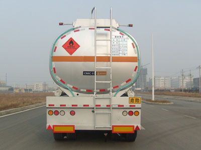 Lingyu  CLY9401GRYC Aluminum alloy flammable liquid tank transport semi-trailer