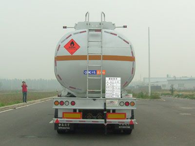 Lingyu  CLY9401GRYC Aluminum alloy flammable liquid tank transport semi-trailer