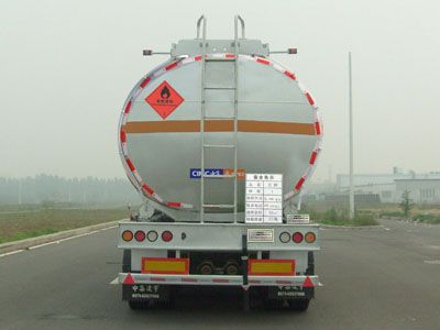 Lingyu  CLY9401GRYC Aluminum alloy flammable liquid tank transport semi-trailer