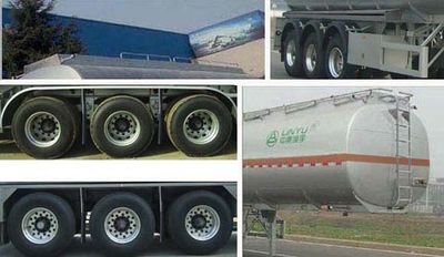 Lingyu  CLY9401GRYC Aluminum alloy flammable liquid tank transport semi-trailer