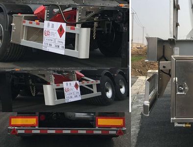 Tianming  TM9401GRY Aluminum alloy flammable liquid tank transport semi-trailer