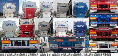 Ruijiang  WL9409GFL33D Medium density powder material transportation semi-trailer