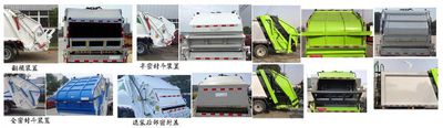 New Dongri  YZR5080ZYSJ Compressed garbage truck